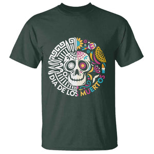 Day Of The Dead T Shirt Dia De Los Muertos Sugar Skull Mexican TS11 Dark Forest Green Print Your Wear