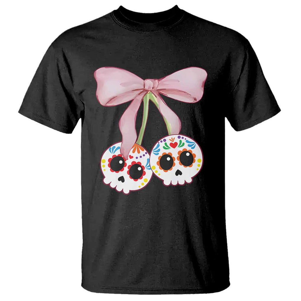 Day Of The Dead T Shirt Sugar Skull Pink Bow Coquette Aesthetic TS11 Black Print Your Wear