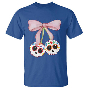 Day Of The Dead T Shirt Sugar Skull Pink Bow Coquette Aesthetic TS11 Royal Blue Print Your Wear