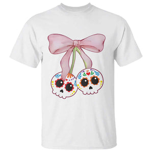 Day Of The Dead T Shirt Sugar Skull Pink Bow Coquette Aesthetic TS11 White Print Your Wear