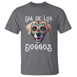 Day Of The Dead T Shirt Dia De Los Doggos Dog Calaca Face Painting TS11 Charcoal Print Your Wear