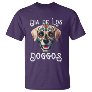 Day Of The Dead T Shirt Dia De Los Doggos Dog Calaca Face Painting TS11 Purple Print Your Wear