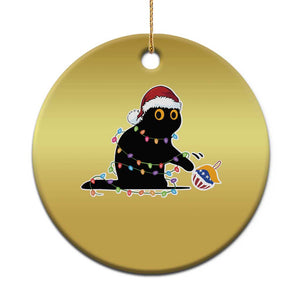 Funny Harris Supporter Christmas Ornament Xmas Black Cat With Bauble TS11 Print Your Wear