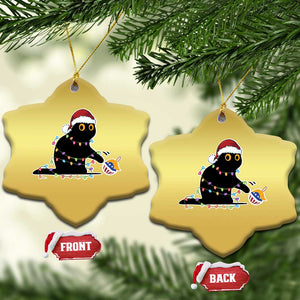 Funny Harris Supporter Christmas Ornament Xmas Black Cat With Bauble TS11 Snow Flake Gold Print Your Wear