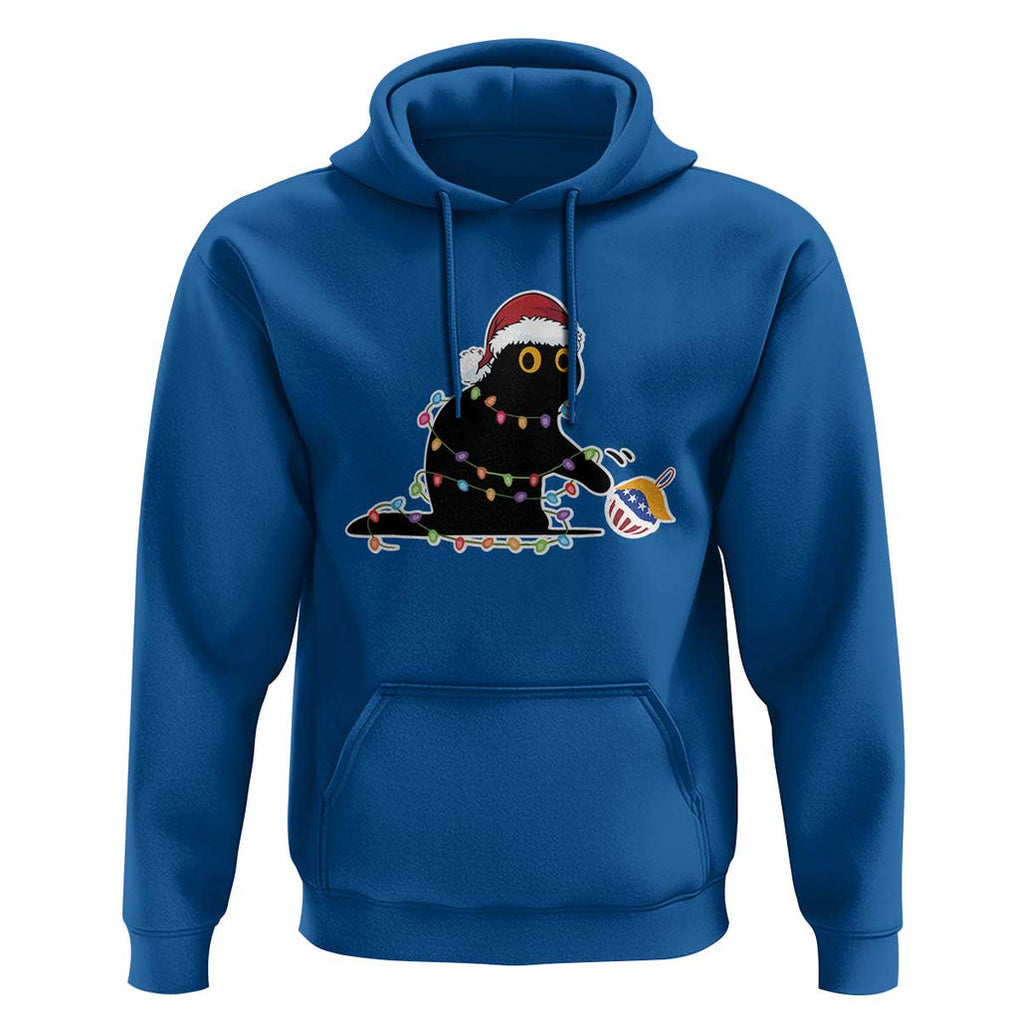 Funny Harris Supporter Hoodie Christmas Black Cat With Bauble TS11 Royal Blue Print Your Wear