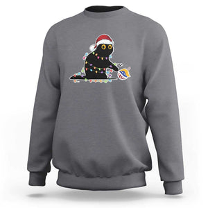 Funny Harris Supporter Sweatshirt Christmas Black Cat With Bauble TS11 Charcoal Print Your Wear