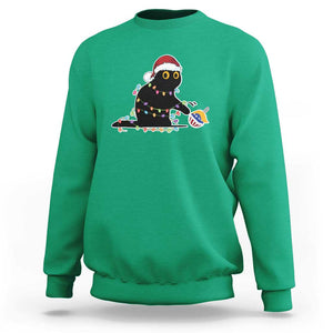 Funny Harris Supporter Sweatshirt Christmas Black Cat With Bauble TS11 Irish Green Print Your Wear