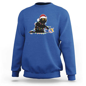 Funny Harris Supporter Sweatshirt Christmas Black Cat With Bauble TS11 Royal Blue Print Your Wear