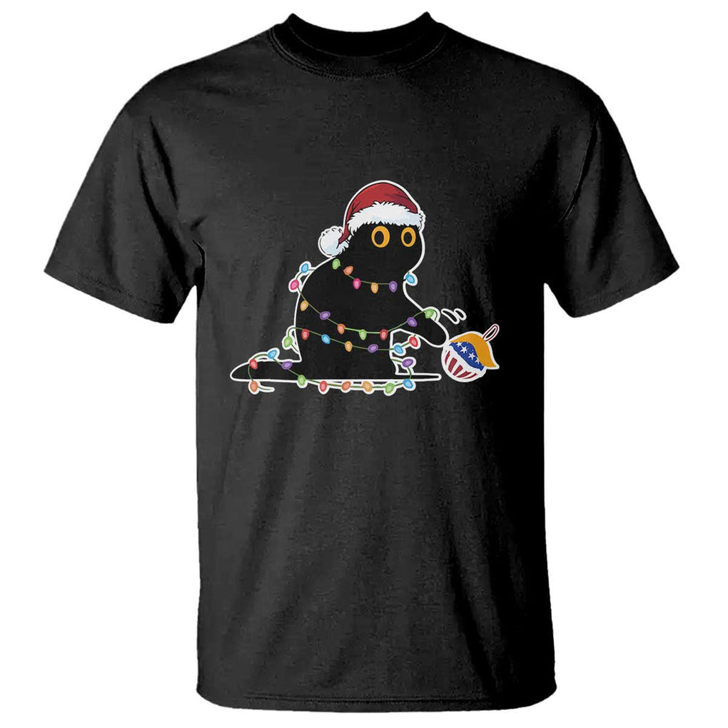 Funny Harris Supporter T Shirt Christmas Black Cat With Bauble TS11 Black Print Your Wear