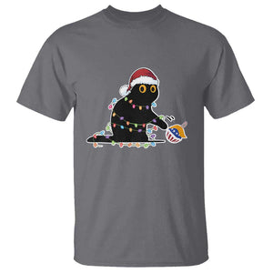 Funny Harris Supporter T Shirt Christmas Black Cat With Bauble TS11 Charcoal Print Your Wear