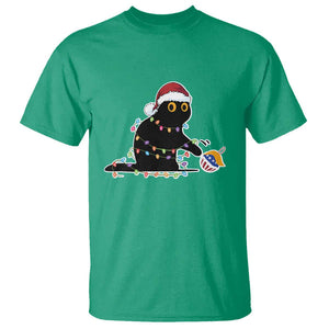 Funny Harris Supporter T Shirt Christmas Black Cat With Bauble TS11 Irish Green Print Your Wear