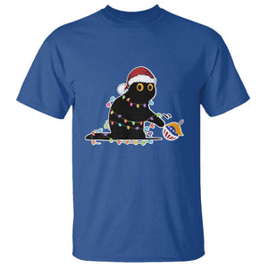 Funny Harris Supporter T Shirt Christmas Black Cat With Bauble TS11 Royal Blue Print Your Wear