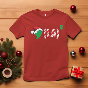 Harris Christmas T Shirt Comma La Kamala Candy Cane Xmas TS11 Red Print Your Wear