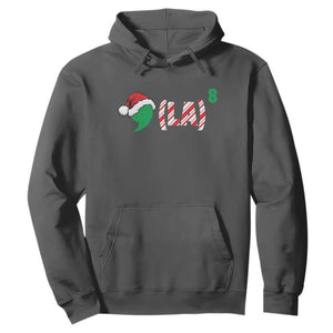 Harris Christmas Hoodie Comma La Kamala Candy Cane Xmas TS11 Dark Heather Print Your Wear