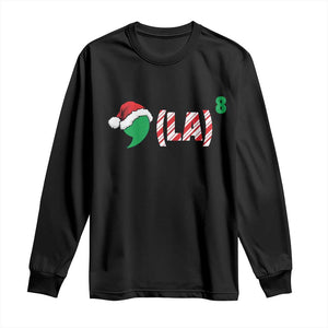 Harris Christmas Long Sleeve Shirt Comma La Kamala Candy Cane Xmas TS11 Black Print Your Wear