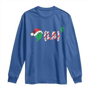 Harris Christmas Long Sleeve Shirt Comma La Kamala Candy Cane Xmas TS11 Royal Blue Print Your Wear