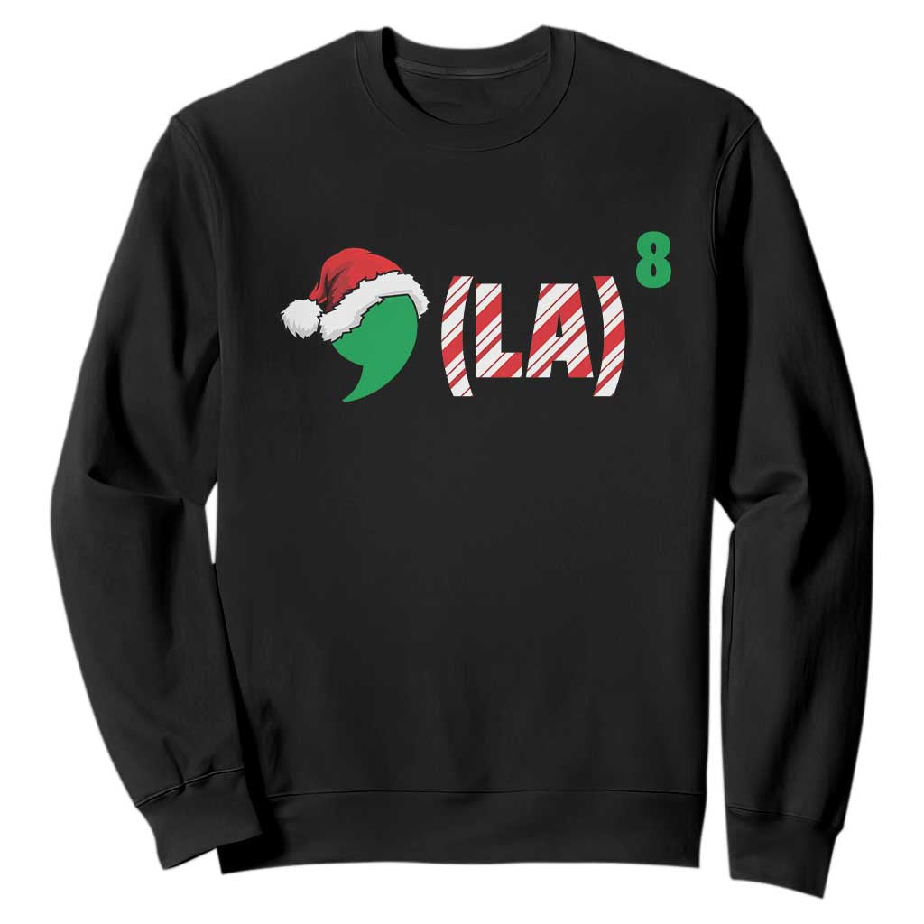 Harris Christmas Sweatshirt Comma La Kamala Candy Cane Xmas TS11 Black Print Your Wear