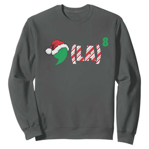 Harris Christmas Sweatshirt Comma La Kamala Candy Cane Xmas TS11 Dark Heather Print Your Wear