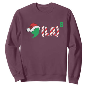 Harris Christmas Sweatshirt Comma La Kamala Candy Cane Xmas TS11 Maroon Print Your Wear