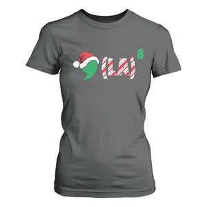 Harris Christmas T Shirt For Women Comma La Kamala Candy Cane Xmas TS11 Dark Heather Print Your Wear