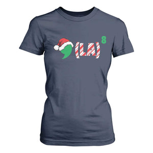 Harris Christmas T Shirt For Women Comma La Kamala Candy Cane Xmas TS11 Navy Print Your Wear