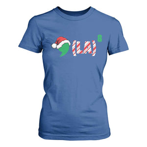 Harris Christmas T Shirt For Women Comma La Kamala Candy Cane Xmas TS11 Royal Blue Print Your Wear