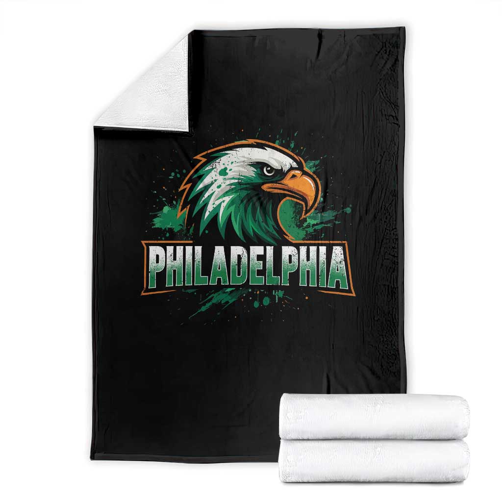 PFE Football Lover Throw Blanket Vintage Green Splash Sport Fan Game Day TS11 Black Print Your Wear