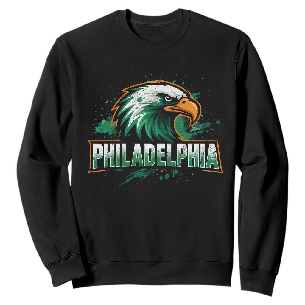 PFE Football Lover Sweatshirt Vintage Green Splash Sport Fan Game Day TS11 Black Print Your Wear
