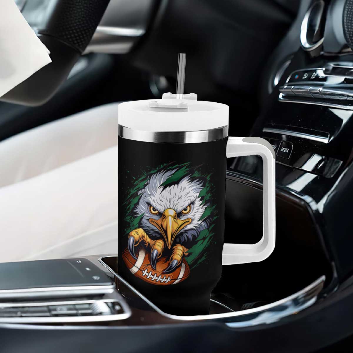 PFE Football Game Green Sport Lovers Tumbler With Handle TS11 Print Your Wear
