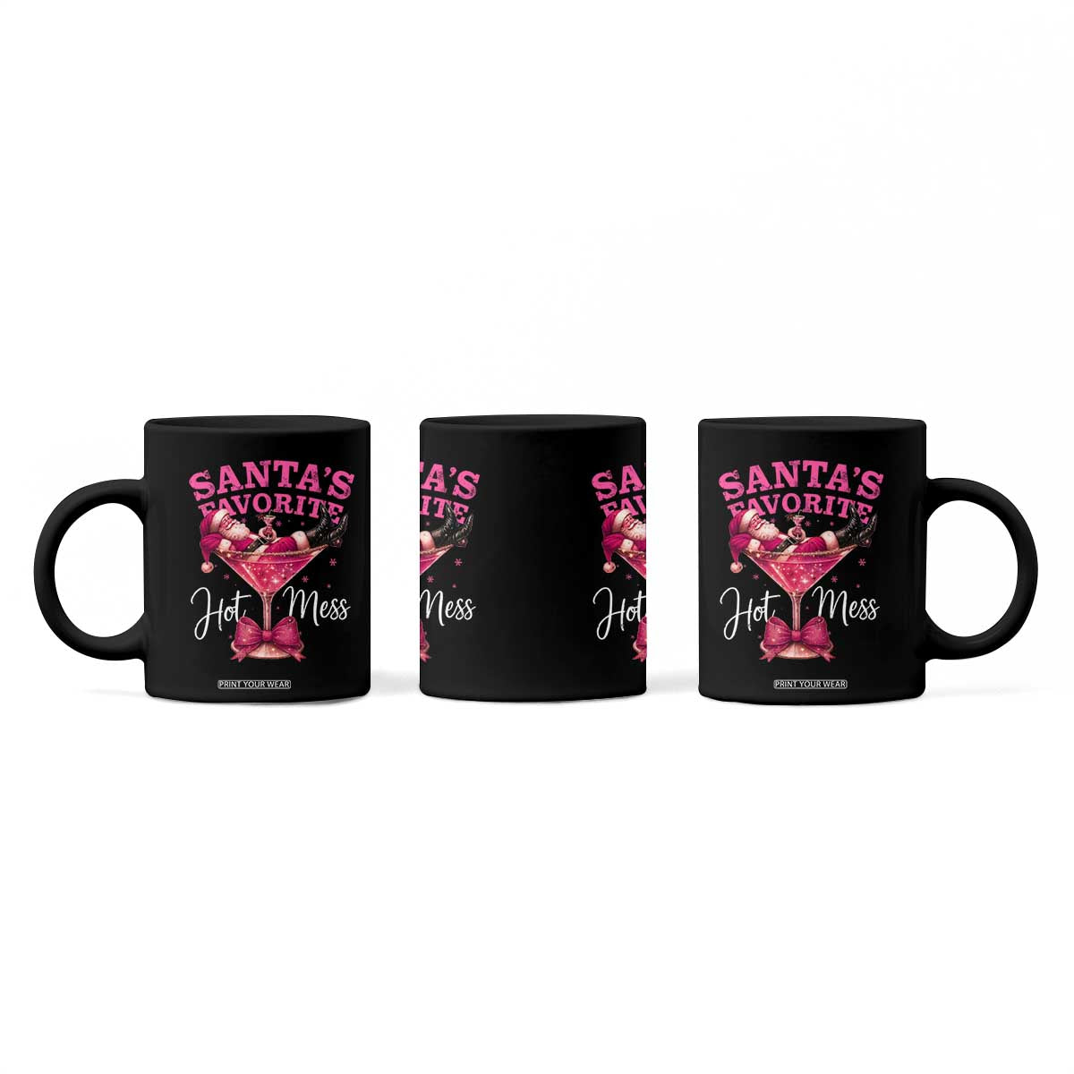 Funny Christmas Santas Favorite Hot Mess Coffee Mug Xmas Drinking Party TS11 Print Your Wear