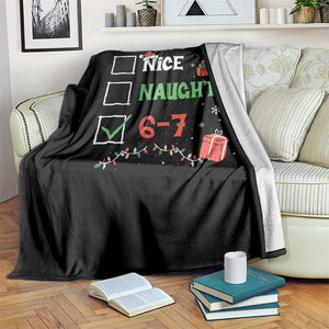 Funny 67 Christmas Throw Blanket Nice Naughty 67 Xmas Checklist TS11 Print Your Wear