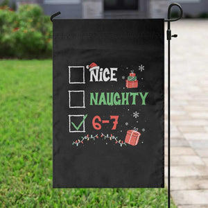Funny 67 Christmas Garden Flag Nice Naughty 67 Xmas Checklist TS11 Print Your Wear