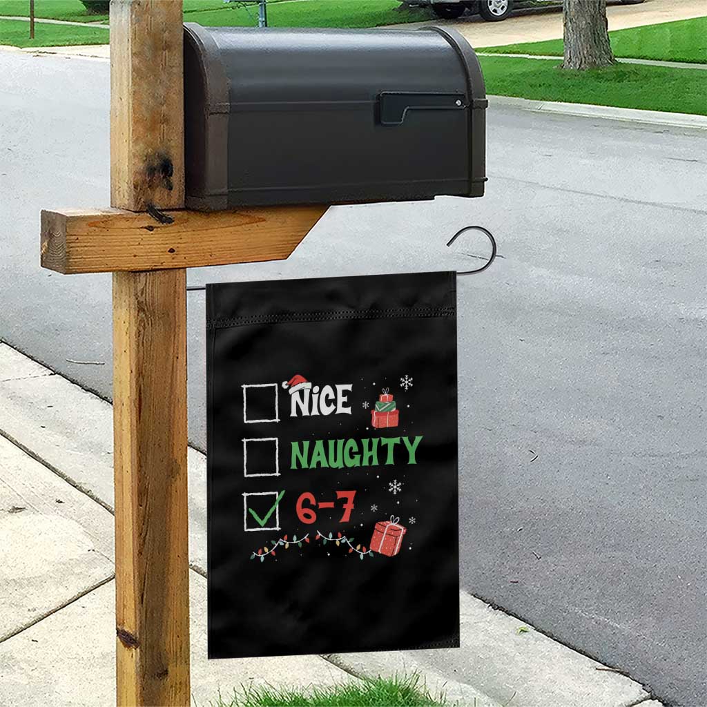 Funny 67 Christmas Garden Flag Nice Naughty 67 Xmas Checklist TS11 Print Your Wear