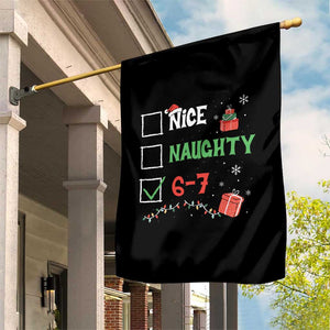 Funny 67 Christmas Garden Flag Nice Naughty 67 Xmas Checklist TS11 Print Your Wear
