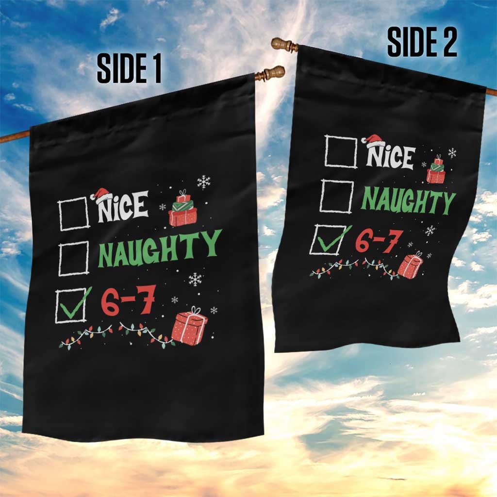 Funny 67 Christmas Garden Flag Nice Naughty 67 Xmas Checklist TS11 Print Your Wear