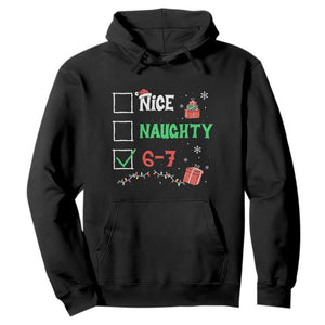 Funny 67 Christmas Hoodie Nice Naughty 67 Xmas Checklist TS11 Black Print Your Wear