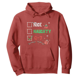 Funny 67 Christmas Hoodie Nice Naughty 67 Xmas Checklist TS11 Red Print Your Wear