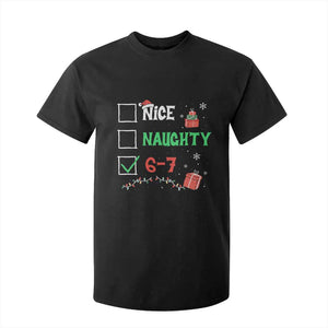 Funny 67 Christmas T Shirt For Kid Nice Naughty 67 Xmas Checklist TS11 Black Print Your Wear