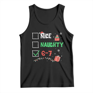 Funny 67 Christmas Tank Top Nice Naughty 67 Xmas Checklist TS11 Black Print Your Wear