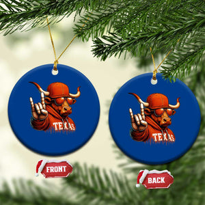 TFL Football Lover Ceramic Ornament Orange Cow Rock Hand Sign TS11 1pc Blue Print Your Wear