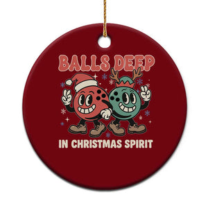 Funny Christmas Bowling Ceramic Ornament Balls Deep In Christmas Spirit TS11 1pc Red Print Your Wear