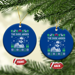 The Dude Abides Christmas Bowling Ceramic Ornament Funny Bowling Movie TS11 1pc Blue Print Your Wear