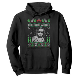 The Dude Abides Christmas Bowling Hoodie Funny Bowling Movie TS11 Black Print Your Wear