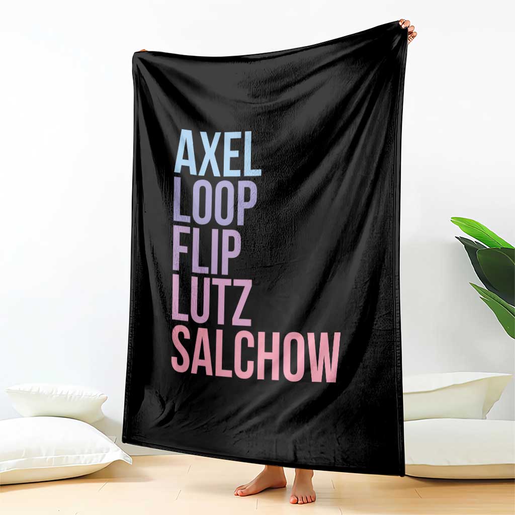 Figure Skating Lovers Throw Blanket Funny Axel Loop Flip Lutz Salchow TS11 Print Your Wear