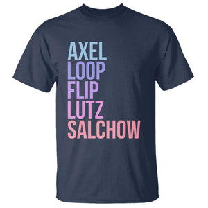 Figure Skating Lovers T Shirt Funny Axel Loop Flip Lutz Salchow TS11 Navy Print Your Wear