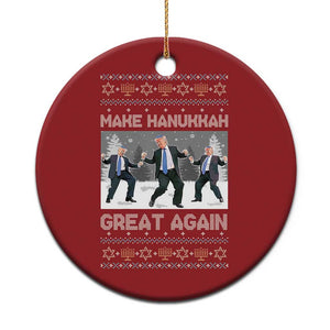 Funny Make Hanukkah Great Again Trump Christmas Ornament Menorah David Stars TS11 Print Your Wear