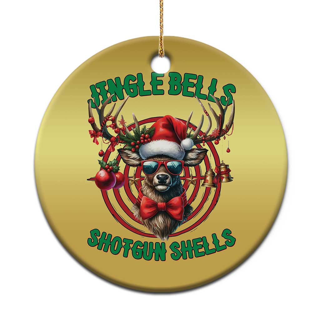 Funny Xmas Hunting Christmas Ornament Jingle Bells Shotgun Shells Santa Deer TS11 Print Your Wear