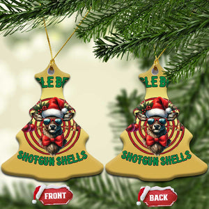 Funny Xmas Hunting Christmas Ornament Jingle Bells Shotgun Shells Santa Deer TS11 Christmas Tree Gold Print Your Wear