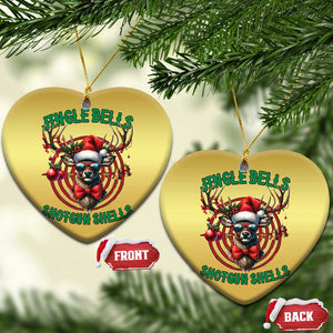 Funny Xmas Hunting Christmas Ornament Jingle Bells Shotgun Shells Santa Deer TS11 Heart Gold Print Your Wear