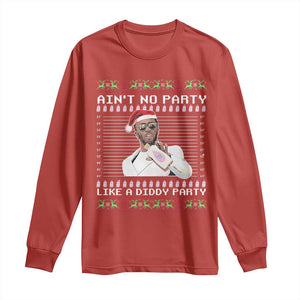 Funny Ain't No Party Like A Diddy Party Long Sleeve Shirt Christmas Dirty Santa Diddy TS11 Red Print Your Wear